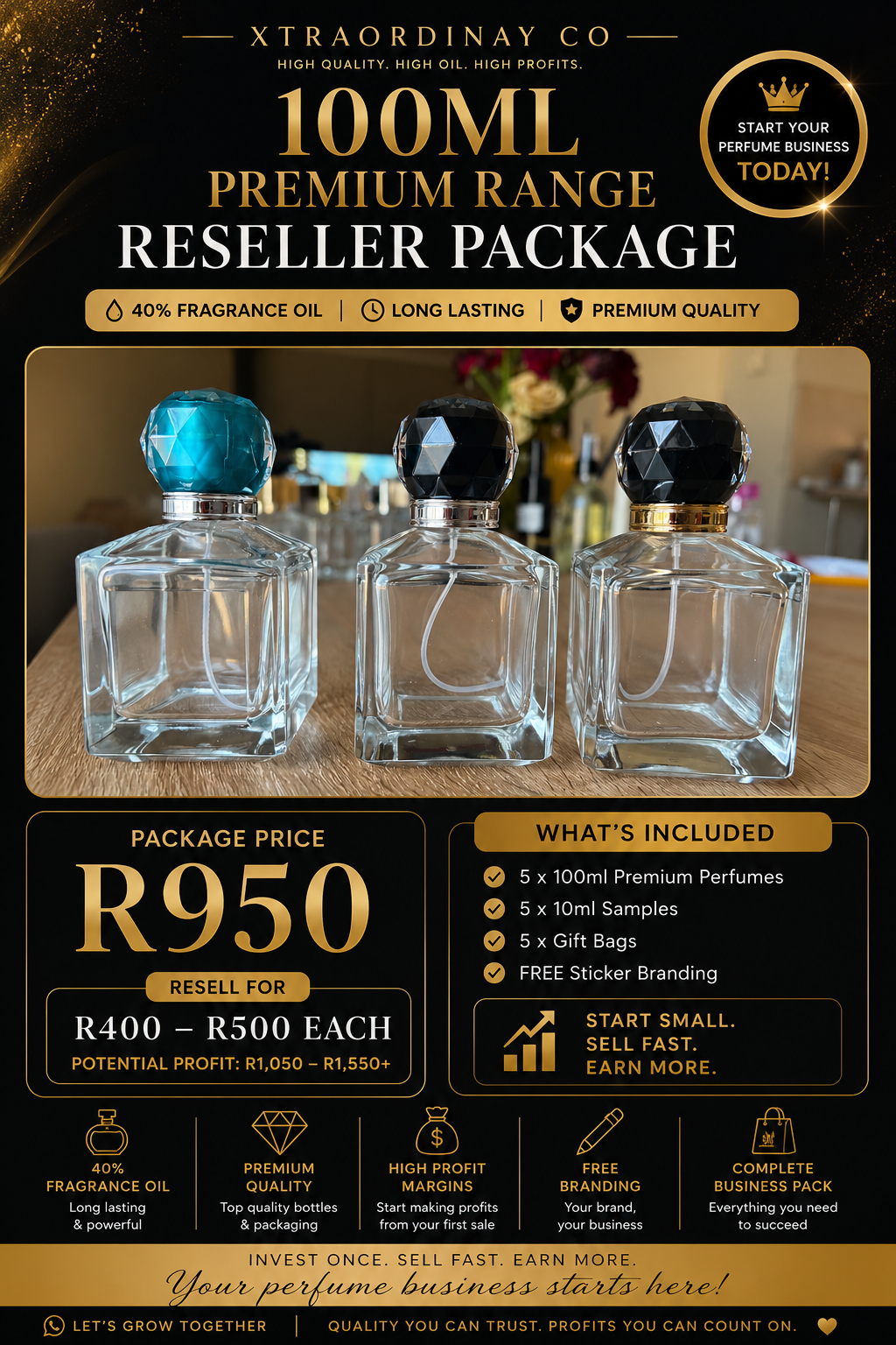 100ml Premium Reseller Package R950