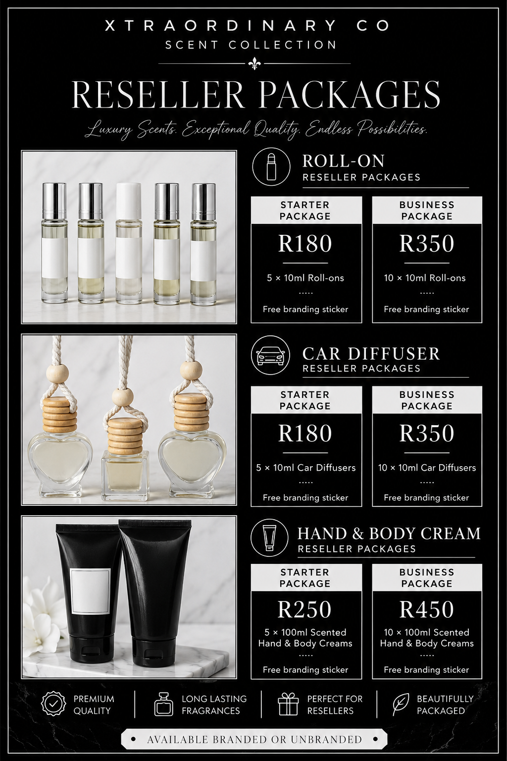 Car Diffuser Reseller Business Package (10 Pack) R350