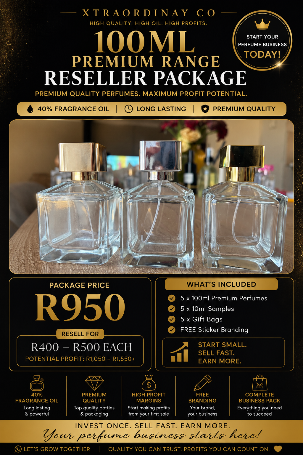 100ml Premium Reseller Package R950